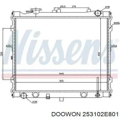 253102E801 Doowon Радиатор основной