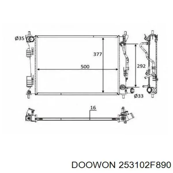 253102F890 Doowon Радиатор основной