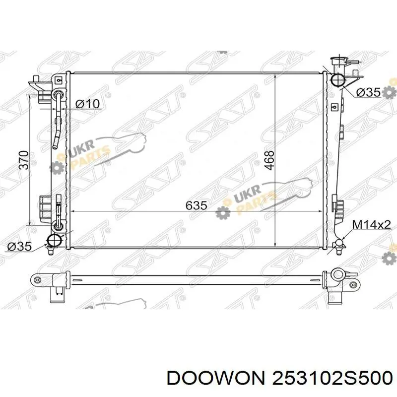 253102S500 Doowon Радиатор основной