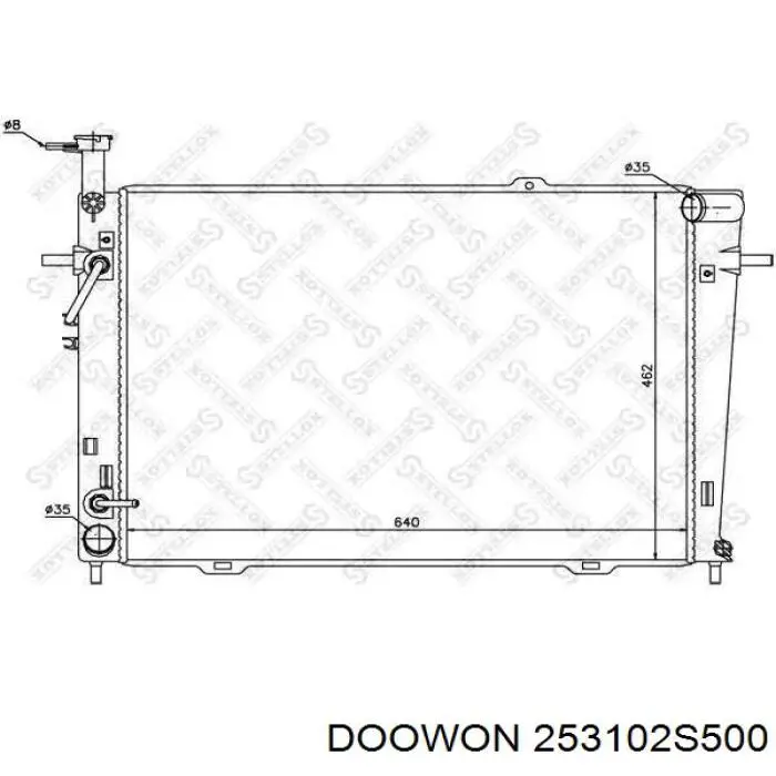 Радиатор охлаждения двигателя Doowon 253102S500 цена, от 80.30 USD