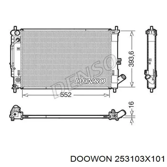 253103X101 Doowon радиатор