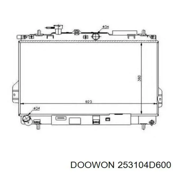 253104D600 Doowon Радиатор основной