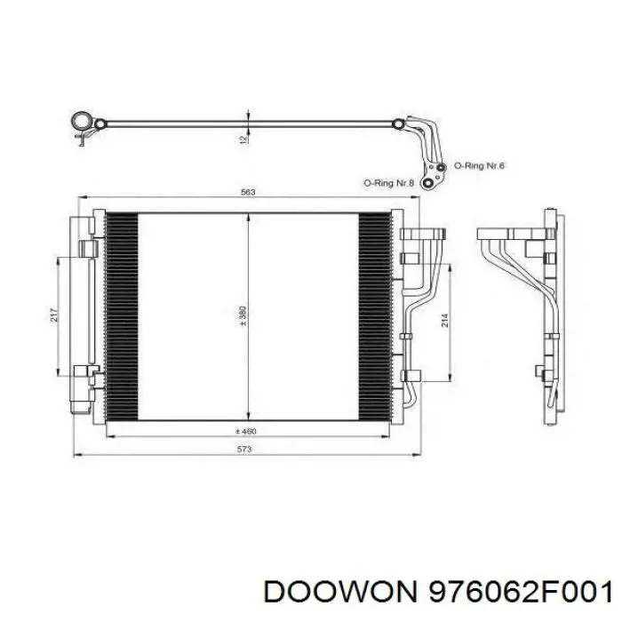 Конденсатор кондиционера Doowon 976062F001 цена, от 81.47 USD