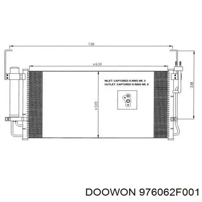 Радиатор кондиционера 976062F001 Doowon
