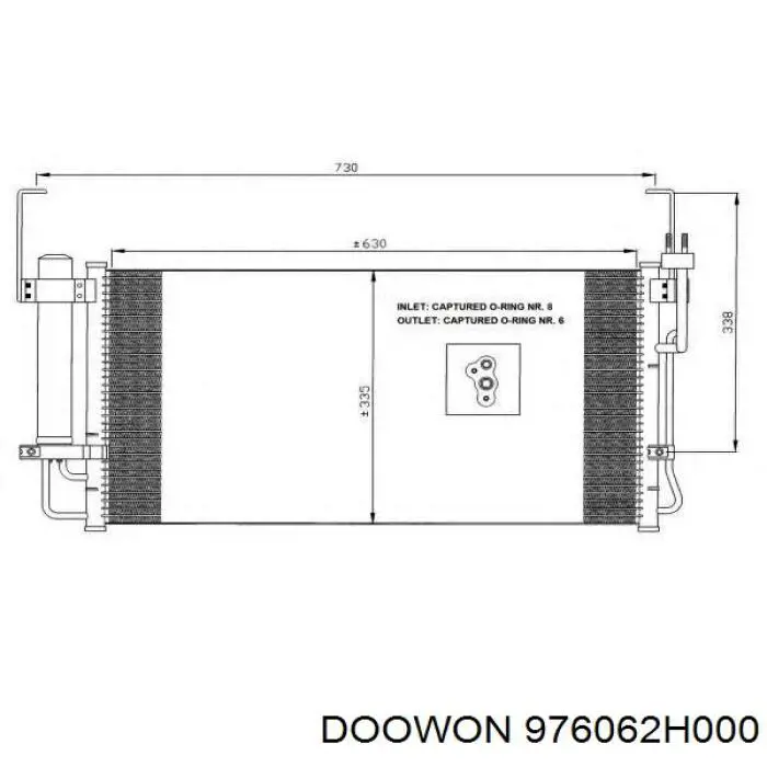 Радиатор охлаждения кондиционера Hyundai/Kia 976062H010AS