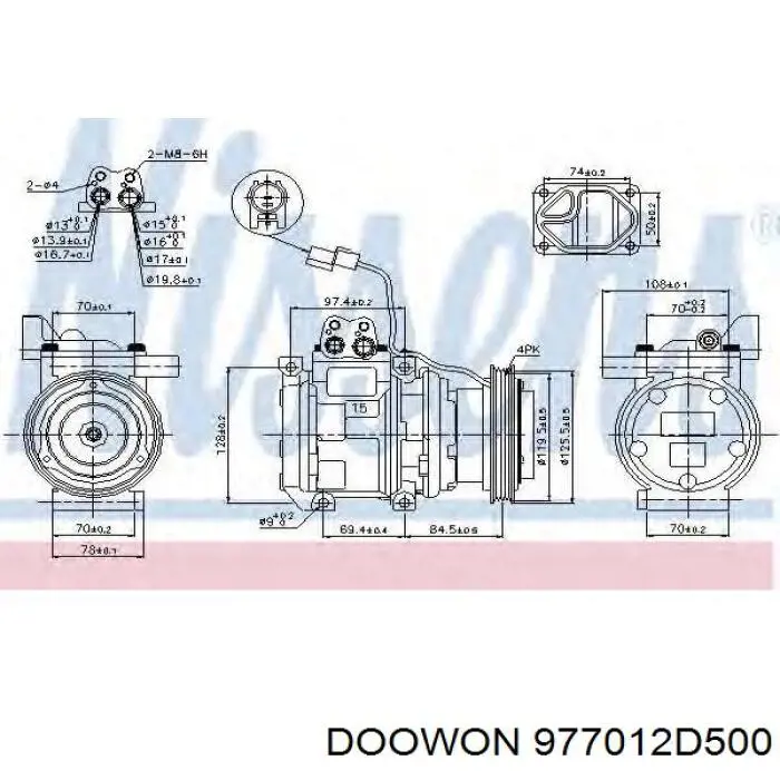 Компрессор кондиционера 977012D500 Doowon