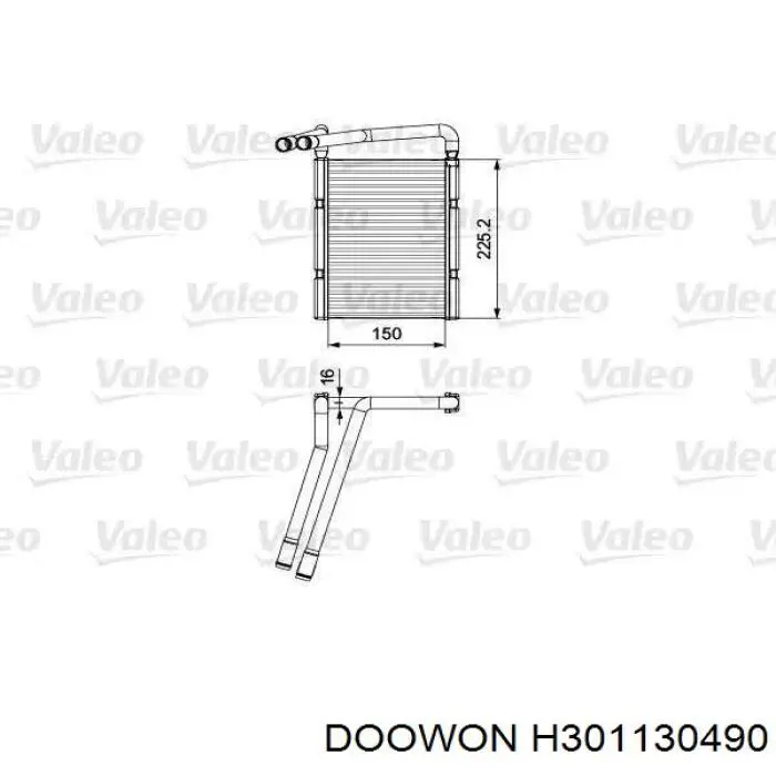 Радиатор печки (отопителя) Doowon H301130490 цена, от 44.64 USD