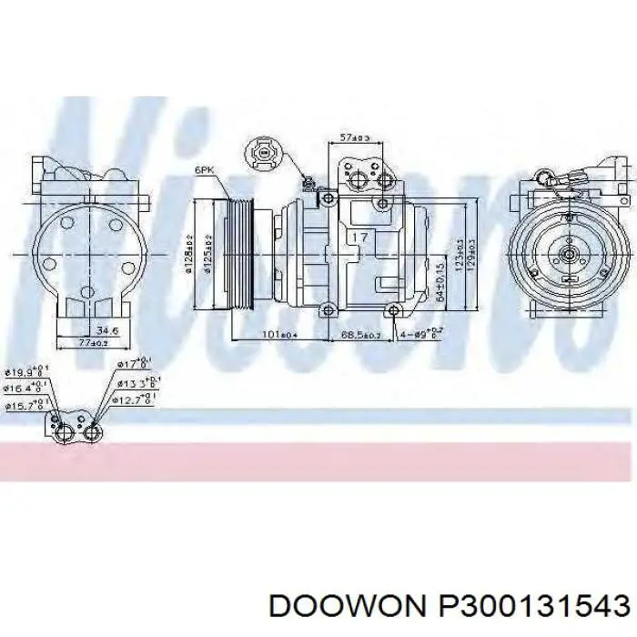 Купить P300131543 Doowon Компрессор климатической установки