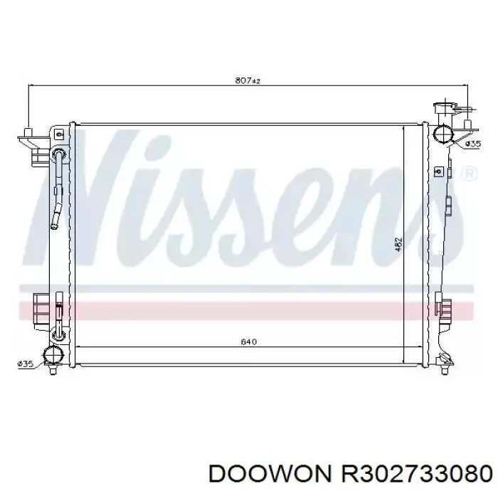 Радиатор охлаждения двигателя Doowon R302733080 цена, от 61.56 USD
