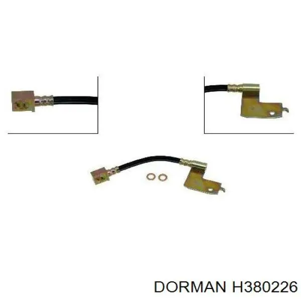 Шланг тормозной задний левый Dorman H380226