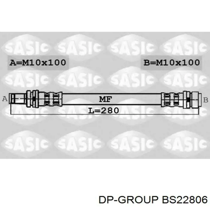 Тормозной шланг задний DP Group BS22806 цена, от 4.20 USD