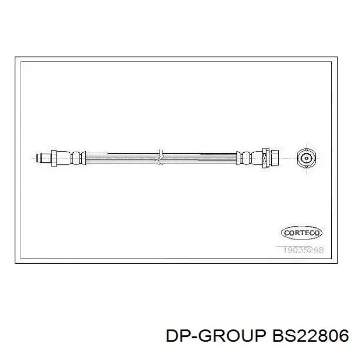 BS22806 DP Group Гибкая тормозная трубка задняя