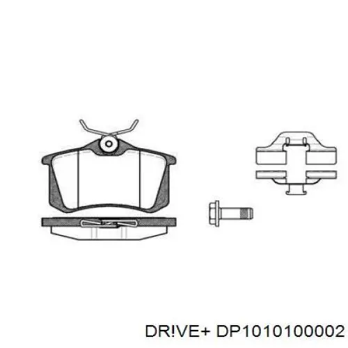 Задние тормозные колодки DP1010100002 Dr!ve+