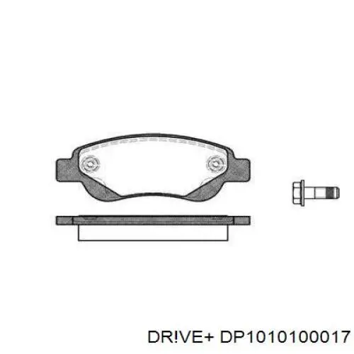 Передние тормозные колодки DP1010100017 Dr!ve+