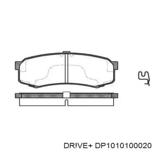 Задние тормозные колодки DP1010100020 Dr!ve+