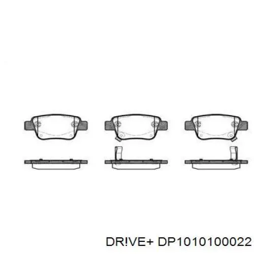 DP1010.10.0022 Dr!ve+ sapatas do freio traseiras de disco