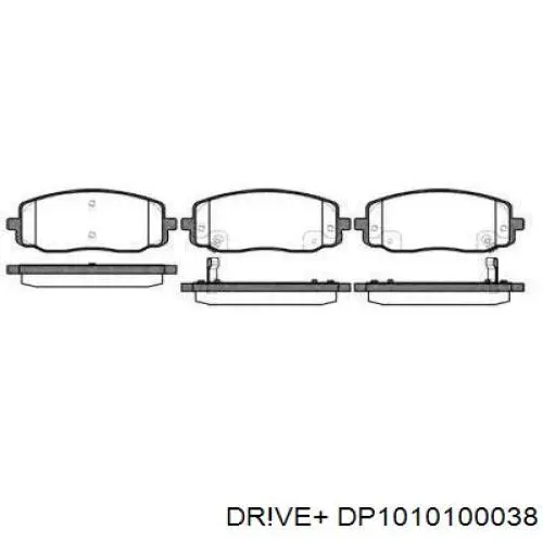 Передние тормозные колодки DP1010100038 Dr!ve+