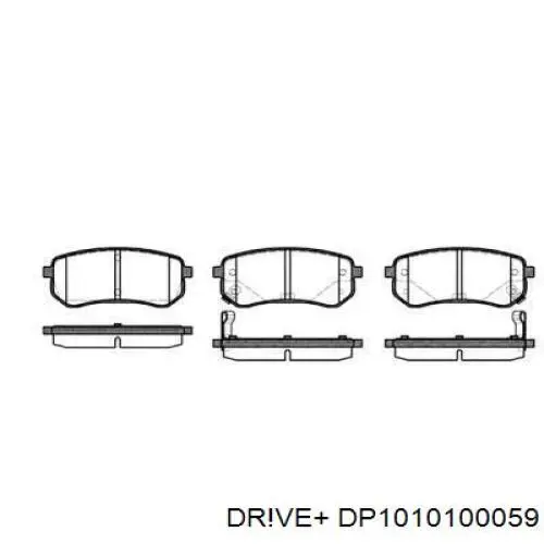 Задние тормозные колодки DP1010100059 Dr!ve+