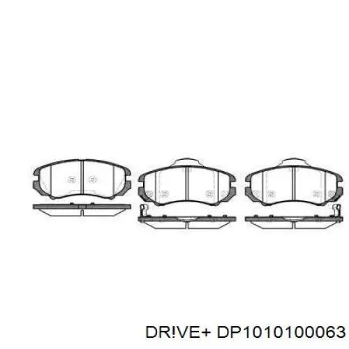 Передние тормозные колодки DP1010100063 Dr!ve+