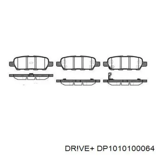 DP1010.10.0064 Dr!ve+ sapatas do freio traseiras de disco