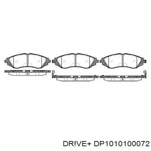 DP1010.10.0072 Dr!ve+ sapatas do freio dianteiras de disco