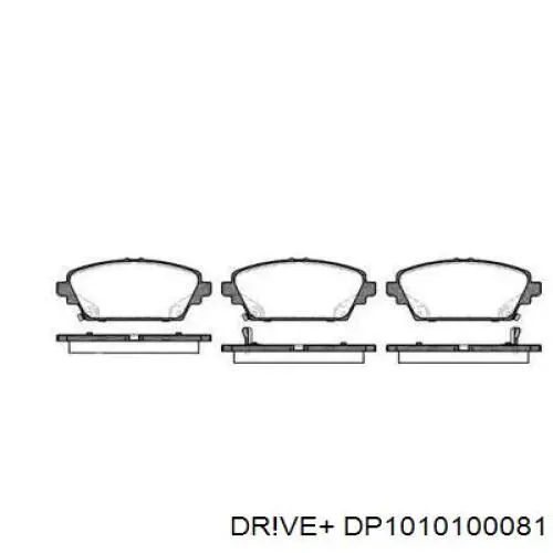 Передние тормозные колодки DP1010100081 Dr!ve+