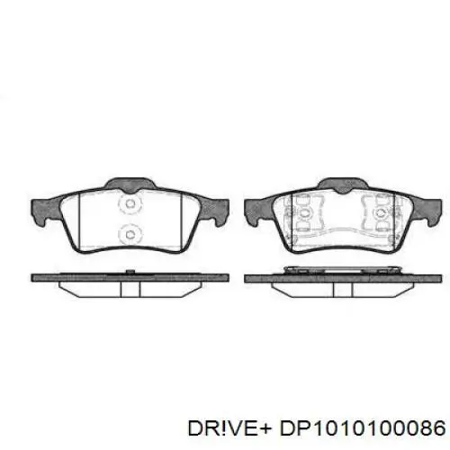 Задние тормозные колодки DP1010100086 Dr!ve+