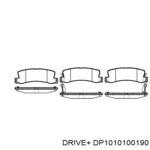 Задние тормозные колодки DP1010100190 Dr!ve+