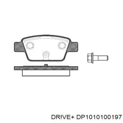 Задние тормозные колодки DP1010100197 Dr!ve+