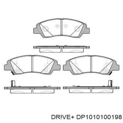 Передние тормозные колодки DP1010100198 Dr!ve+