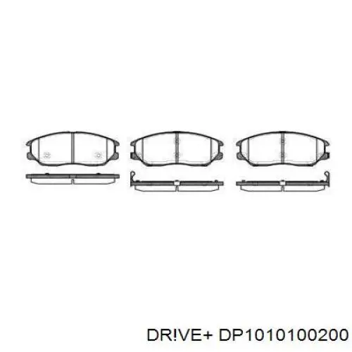 DP1010.10.0200 Dr!ve+ sapatas do freio dianteiras de disco