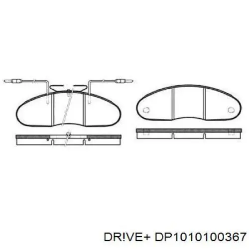 DP1010.10.0367 Dr!ve+ передние тормозные колодки