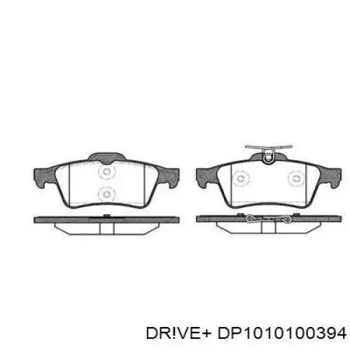 Задние тормозные колодки DP1010100394 Dr!ve+