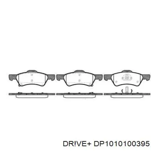 Передние тормозные колодки DP1010100395 Dr!ve+