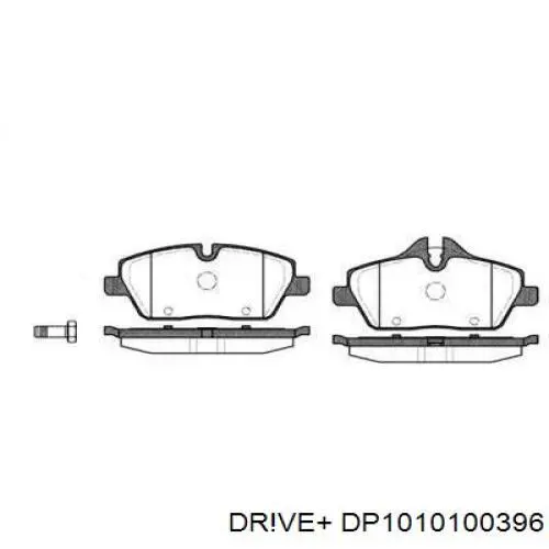 Передние тормозные колодки DP1010100396 Dr!ve+