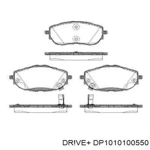 Передние тормозные колодки DP1010100550 Dr!ve+