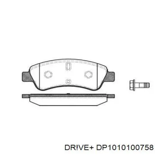 DP1010.10.0758 Dr!ve+ sapatas do freio dianteiras de disco