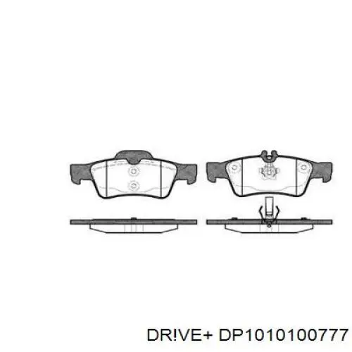 Задние тормозные колодки DP1010100777 Dr!ve+