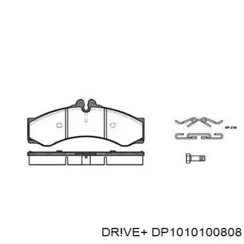 DP1010.10.0808 Dr!ve+ sapatas do freio dianteiras de disco
