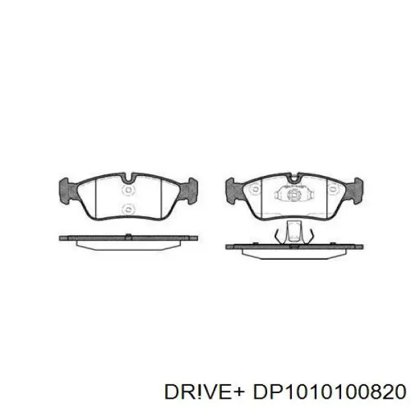 Передние тормозные колодки DP1010100820 Dr!ve+