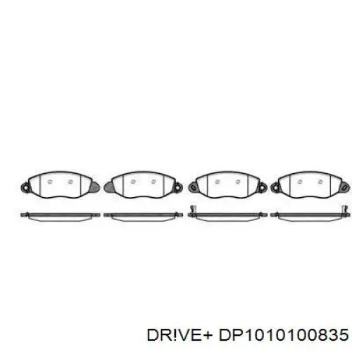 DP1010.10.0835 Dr!ve+ sapatas do freio dianteiras de disco