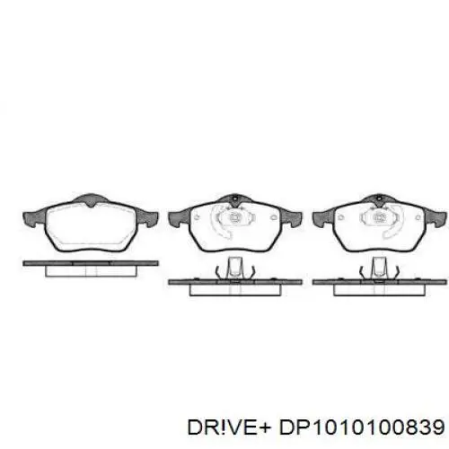 Передние тормозные колодки DP1010100839 Dr!ve+