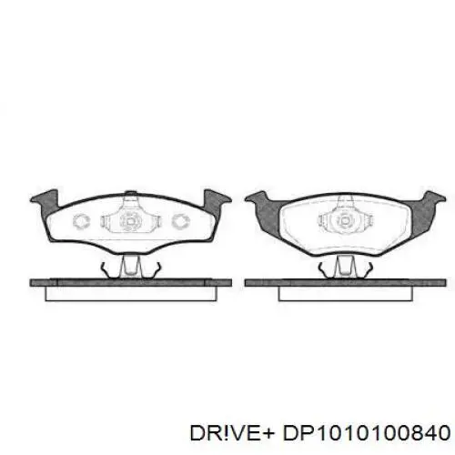 Передние тормозные колодки DP1010100840 Dr!ve+