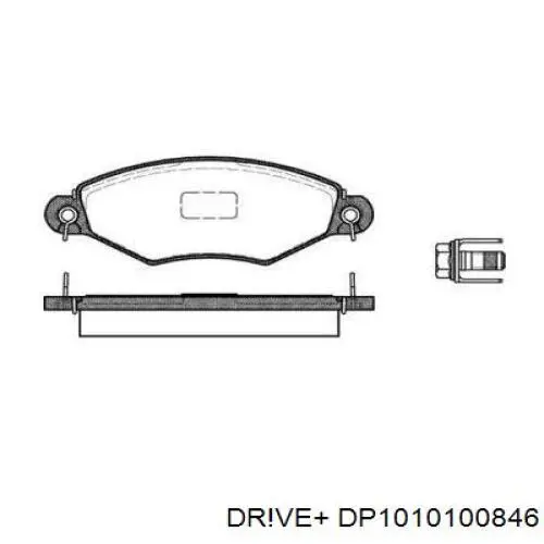 Передние тормозные колодки DP1010100846 Dr!ve+