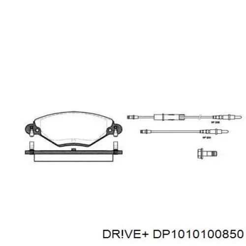 Передние тормозные колодки DP1010100850 Dr!ve+