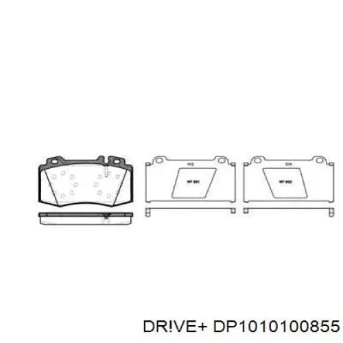 Передние тормозные колодки DP1010100855 Dr!ve+