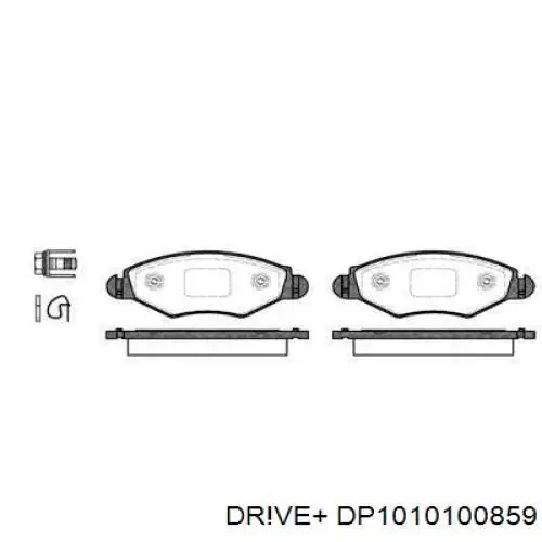 Передние тормозные колодки DP1010100859 Dr!ve+