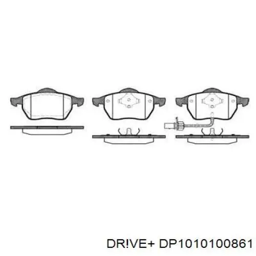 Передние тормозные колодки DP1010100861 Dr!ve+