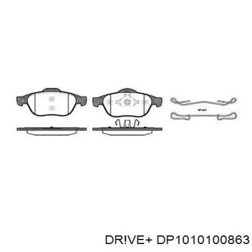 Передние тормозные колодки DP1010100863 Dr!ve+