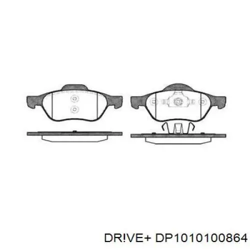 DP1010.10.0864 Dr!ve+ sapatas do freio dianteiras de disco